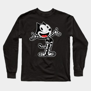 Halloween Skull Felix the cat Long Sleeve T-Shirt